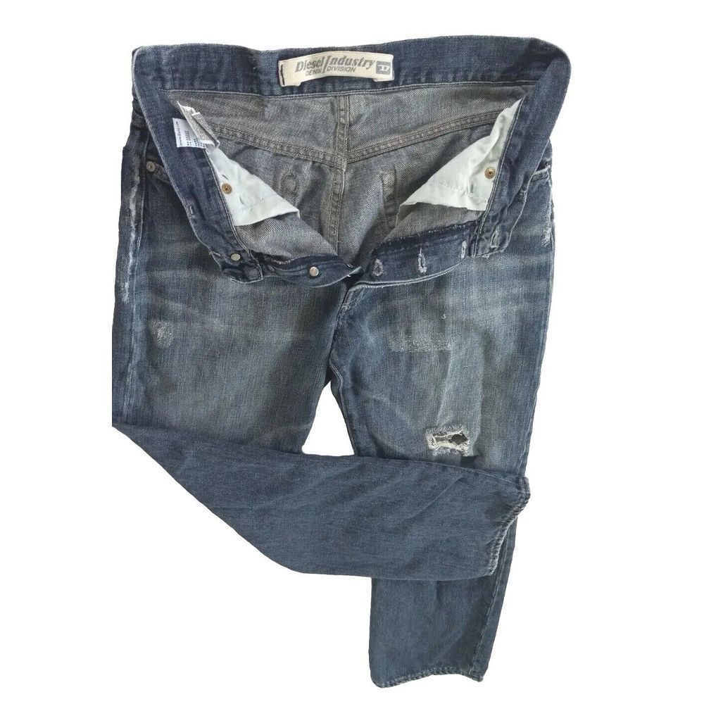 Diesel Industry Denim Division‎ Ripped Jeans Men's 31 Inseam 27in Straight Blue